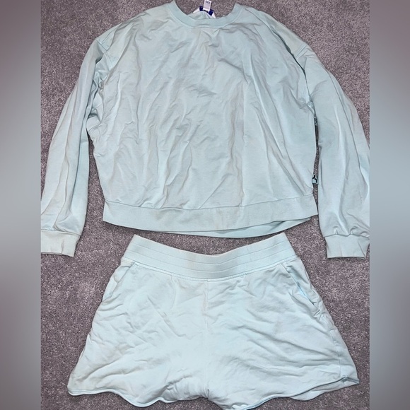 JoyLab Tops - JoyLab Light Blue Lounge Set